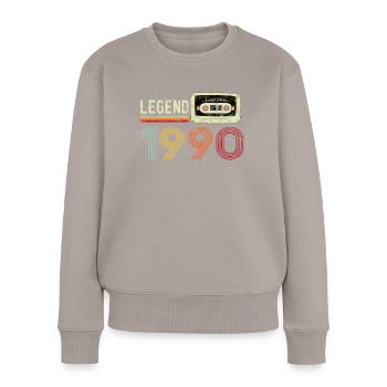 1990 Birthday Vintage Cassette - Pull Premium bio Femme - taupe - Devant - Julia (174cm)