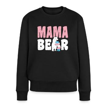 Mama Bear - Frauen Premium Bio Pullover - Schwarz - Vorne - Julia (174cm)