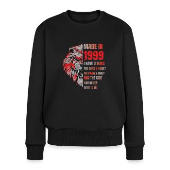 1999 Birthday Lion made in - Women's Premium Organic Jumper - black - Front - Julia (174cm)