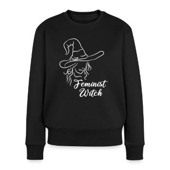 Feminist Witches - Frauen Premium Bio Pullover - Schwarz - Vorne - Julia (174cm)