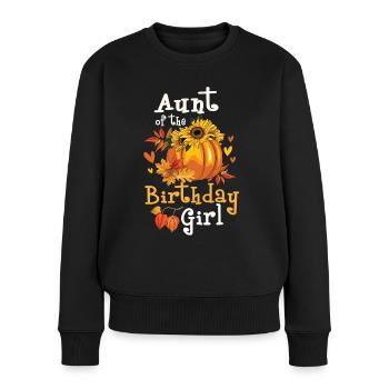 Tante de la fille d’anniversaire - Pull Premium bio Femme - noir - Devant - Julia (174cm)