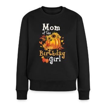 Maman de la fille d’anniversaire - Pull Premium bio Femme - noir - Devant - Julia (174cm)