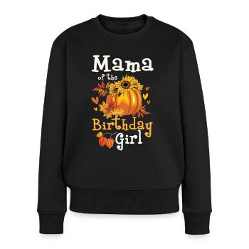 Maman de la fille d’anniversaire - Pull Premium bio Femme - noir - Devant - Julia (174cm)