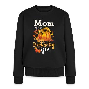 Maman de la fille d’anniversaire - Pull Premium bio Femme - noir - Devant - Julia (174cm)