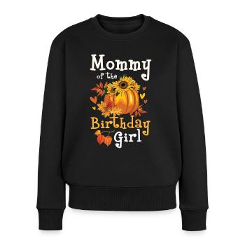 Maman de la fille d’anniversaire - Pull Premium bio Femme - noir - Devant - Julia (174cm)