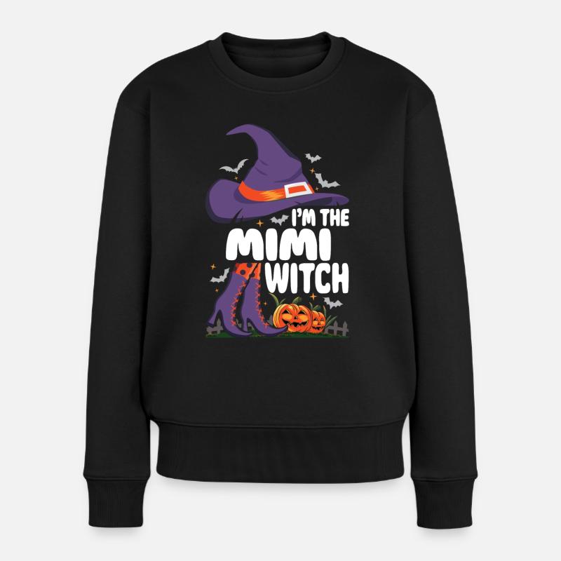 I'm the Mimi Witch - Frauen Premium Bio Pullover - Schwarz
