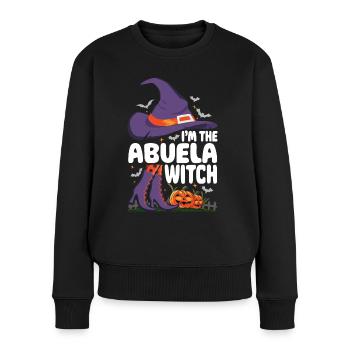 I'm the Abuela Witch - Frauen Premium Bio Pullover - Schwarz - Vorne - Julia (174cm)