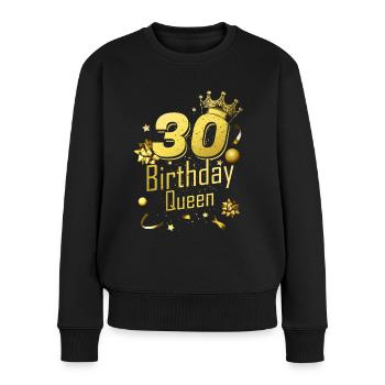 Reine d’anniversaire 30 - Pull Premium bio Femme - noir - Devant - Julia (174cm)