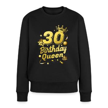 Reine d’anniversaire 30 - Pull Premium bio Femme - noir - Devant - Julia (174cm)