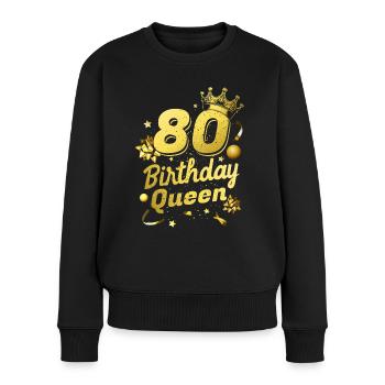 Reine d’anniversaire 80 - Pull Premium bio Femme - noir - Devant - Julia (174cm)
