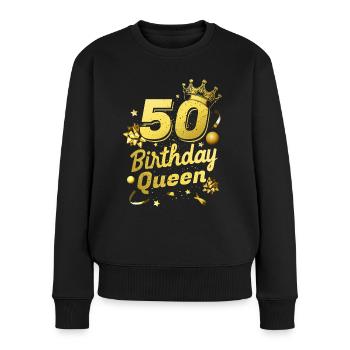Reine d’anniversaire 50 - Pull Premium bio Femme - noir - Devant - Julia (174cm)