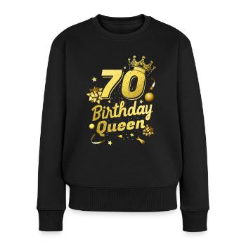 Reine d’anniversaire 70 - Pull Premium bio Femme - noir - Devant - Julia (174cm)