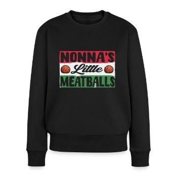 Les petites boulettes de viande de Nonna - Pull Premium bio Femme - noir - Devant - Julia (174cm)