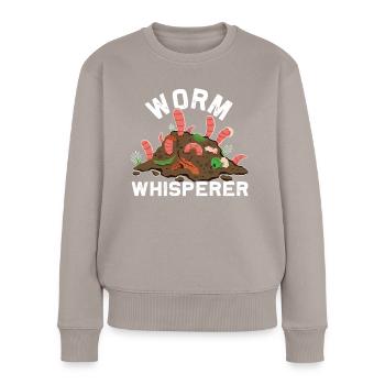 Ver de terre - Cultivateurs de vers - Compétences de ferme de vers - Pull Premium bio Femme - taupe - Devant - Julia (174cm)