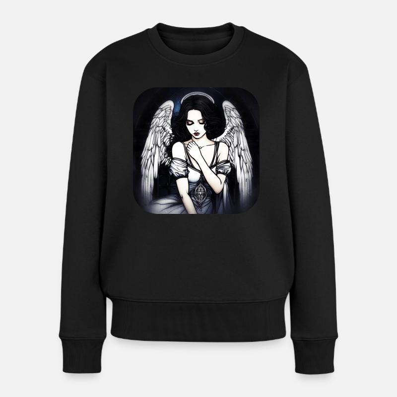 Cool Gothic Angel - Women's Premium Organic Jumper - black