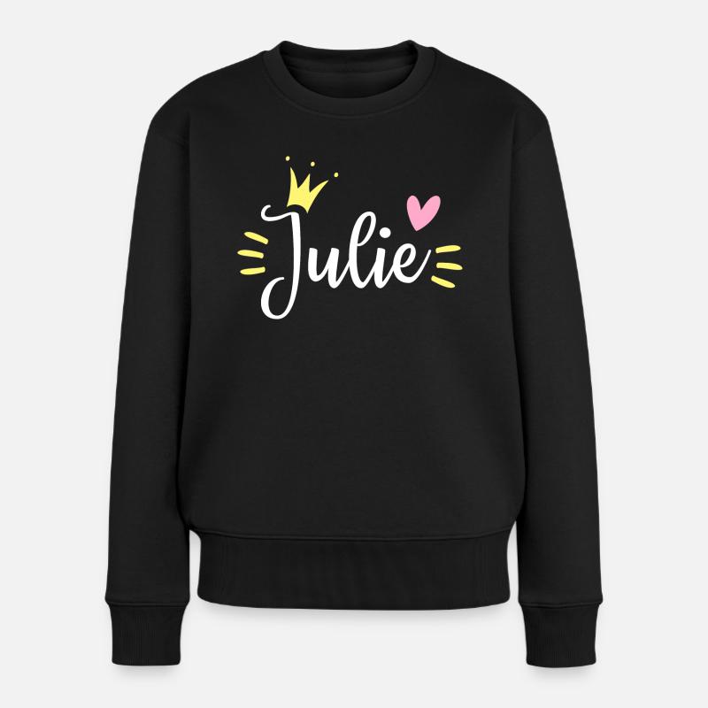 Couronne de prénom Julie - Pull Premium bio Femme - noir
