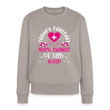 Drôle Psychiatrique - Pull Premium bio Femme - taupe - Devant - Julia (174cm)