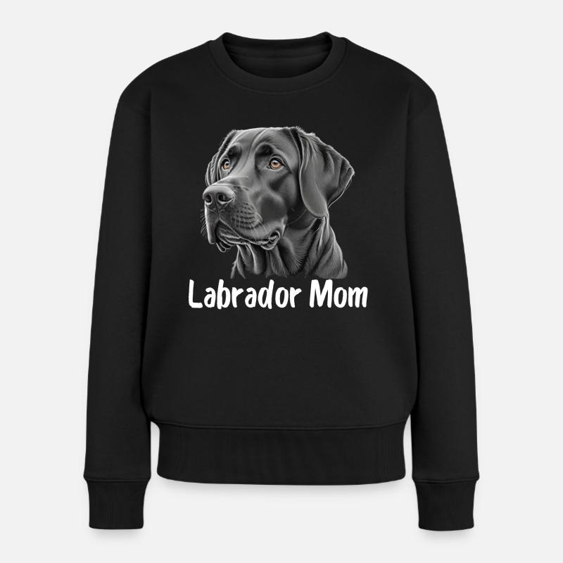 Labrador Mom - Frauen Premium Bio Pullover - Schwarz