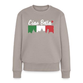 Ciao Bella - Pull Premium bio Femme - taupe - Devant - Julia (174cm)