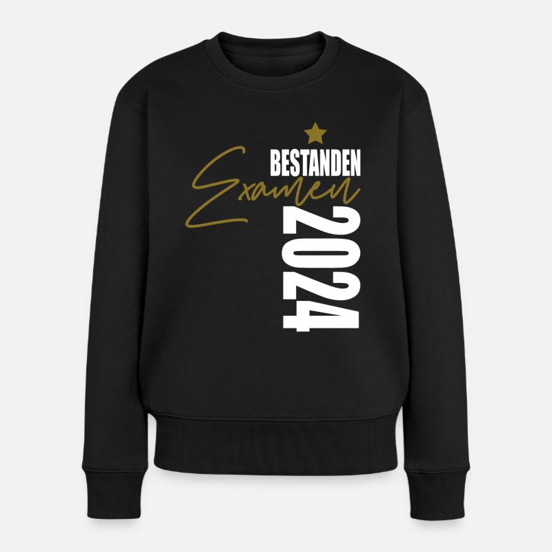 Examen 2024 bestanden - Frauen Premium Bio Pullover - Schwarz