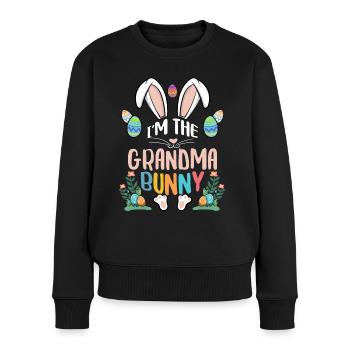 I'm The Grandma Bunny - Frauen Premium Bio Pullover - Schwarz - Vorne - Julia (174cm)