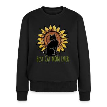 Best Cat Mom Ever - Women's Premium Organic Jumper - black - Front - Julia (174cm)