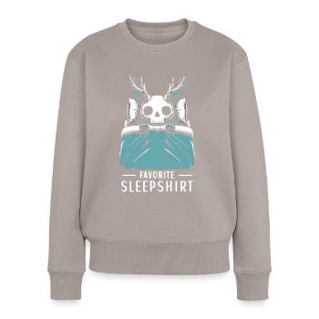 Wendigo Favorite Sleepshirt - Frauen Premium Bio Pullover - Taupe - Vorne - Julia (174cm)