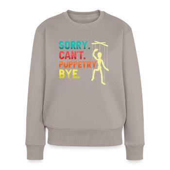 Marionnettiste, marionnettiste - Pull Premium bio Femme - taupe - Devant - Julia (174cm)