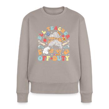 Englischlehrer Englischlerner ELL-Lehrer - Frauen Premium Bio Pullover - Taupe - Vorne - Julia (174cm)