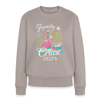 Family Cruise 2024 - Frauen Premium Bio Pullover - Taupe - Vorne - Julia (174cm)