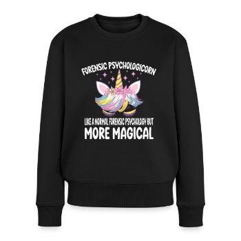 Forensic Psychologicorn like a normal Psychologist - Women's Premium Organic Jumper - black - Front - Julia (174cm)