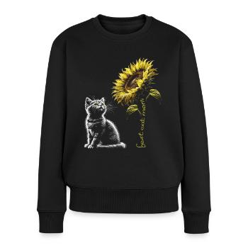 Meilleure maman chat - Pull Premium bio Femme - noir - Devant - Julia (174cm)