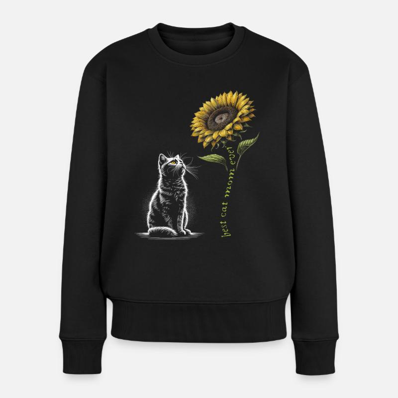 La meilleure maman chat de tous les temps - Pull Premium bio Femme - noir