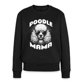 Maman caniche - Pull Premium bio Femme - noir - Devant - Julia (174cm)