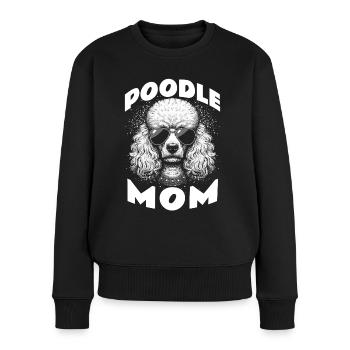Maman caniche - Pull Premium bio Femme - noir - Devant - Julia (174cm)