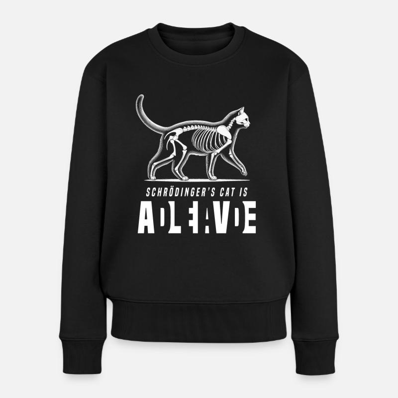Schrödinger's Cat - Frauen Premium Bio Pullover - Schwarz