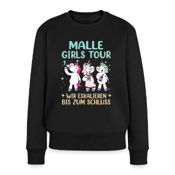 Visite des filles de Malle - Pull Premium bio Femme - noir - Devant - Julia (174cm)