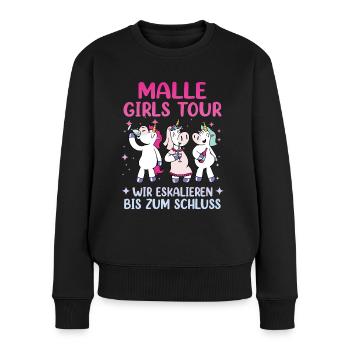 Malle Girls Tour - Women's Premium Organic Jumper - black - Front - Julia (174cm)