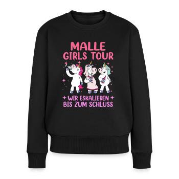 Malle Girls Tour - Women's Premium Organic Jumper - black - Front - Julia (174cm)