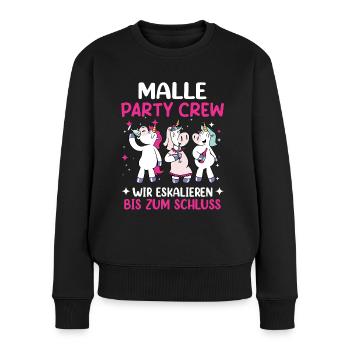 Malle Girls Tour Wir Eskalieren - Frauen Premium Bio Pullover - Schwarz - Vorne - Julia (174cm)