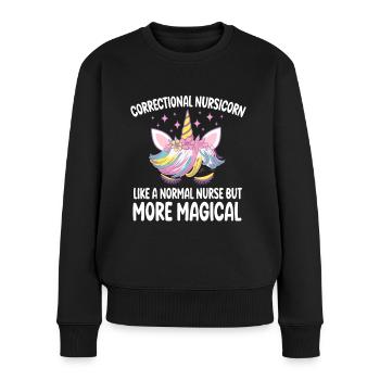 Soins correctionnels comme une infirmière normale cadeaux - Pull Premium bio Femme - noir - Devant - Julia (174cm)
