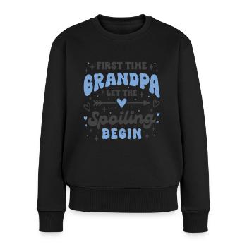 C’est la première fois que grand-père laisse la gâterie commencer - Pull Premium bio Femme - noir - Devant - Julia (174cm)