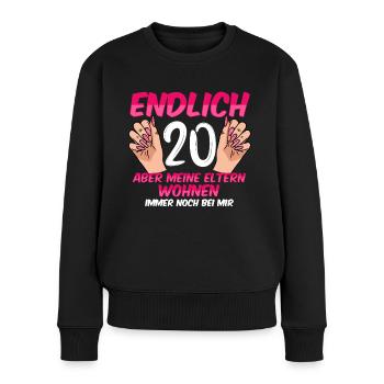 Enfin, 20 de mes parents vivent toujours avec moi - Pull Premium bio Femme - noir - Devant - Julia (174cm)