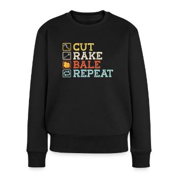 Arepas Kolumbianisch Venezoela Essen - Frauen Premium Bio Pullover - Schwarz - Vorne - Julia (174cm)