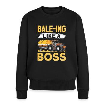 Arepas Kolumbianisch Venezoela Essen - Frauen Premium Bio Pullover - Schwarz - Vorne - Julia (174cm)