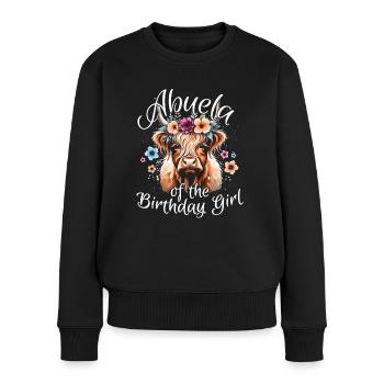 Abuela Of The Birthday Girl - Frauen Premium Bio Pullover - Schwarz - Vorne - Julia (174cm)