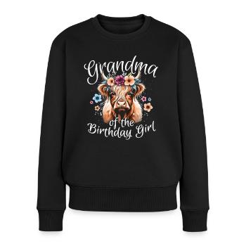 Grandma Of The Birthday Girl - Frauen Premium Bio Pullover - Schwarz - Vorne - Julia (174cm)