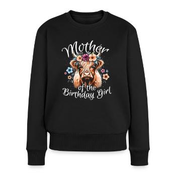 Mère de la fille d’anniversaire - Pull Premium bio Femme - noir - Devant - Julia (174cm)