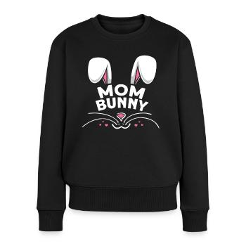 Maman lapin - Pull Premium bio Femme - noir - Devant - Julia (174cm)