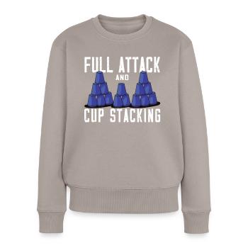 Empilage de gobelets Speed Stacker - Pull Premium bio Femme - taupe - Devant - Julia (174cm)